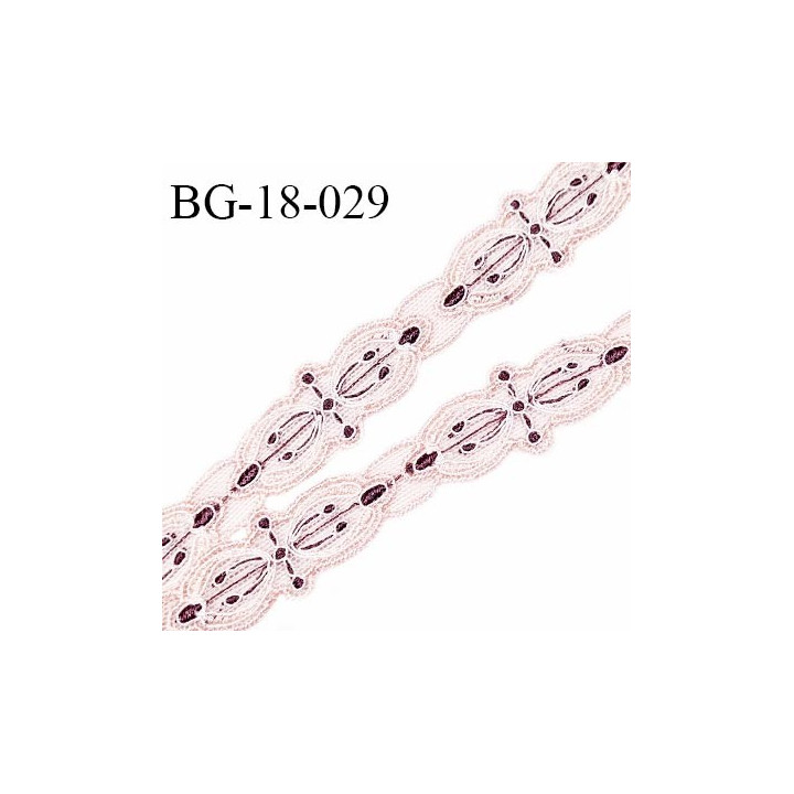 Galon ruban guipure 18 mm couleur rose et violet largeur 18 mm prix au mètre