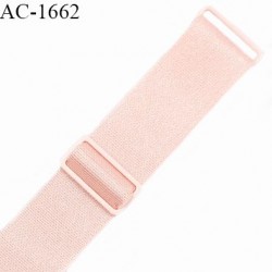 Bretelle lingerie SG 22 mm très haut de gamme couleur rose avec 2 barrettes largeur 22 mm longueur 16 cm prix à l'unité