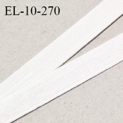 Elastique 10 mm lingerie anti glisse couleur blanc largeur 10 mm prix au mètre
