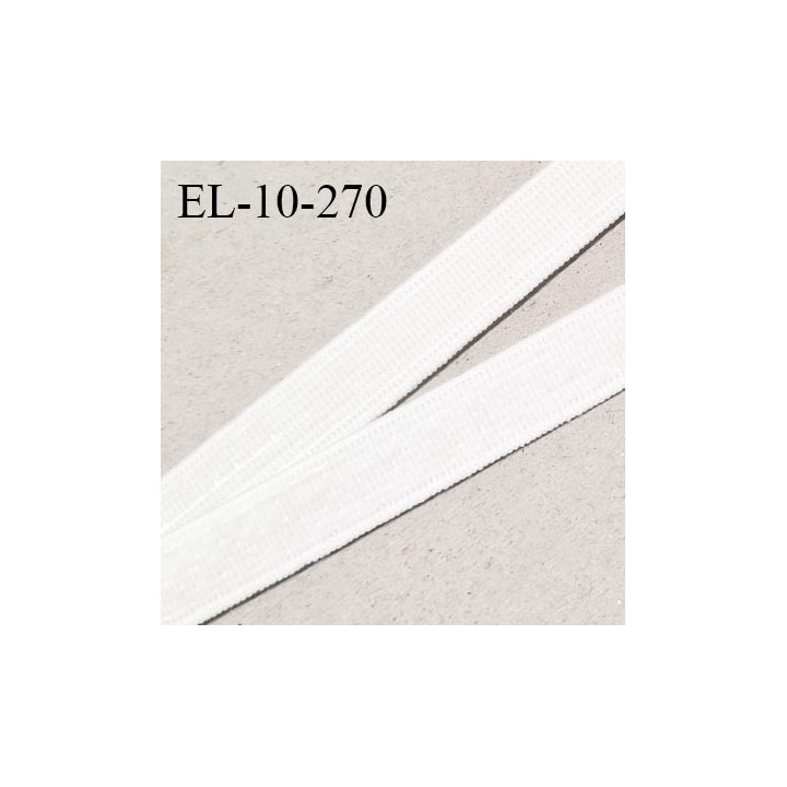 Elastique 10 mm lingerie anti glisse couleur blanc largeur 10 mm prix au mètre
