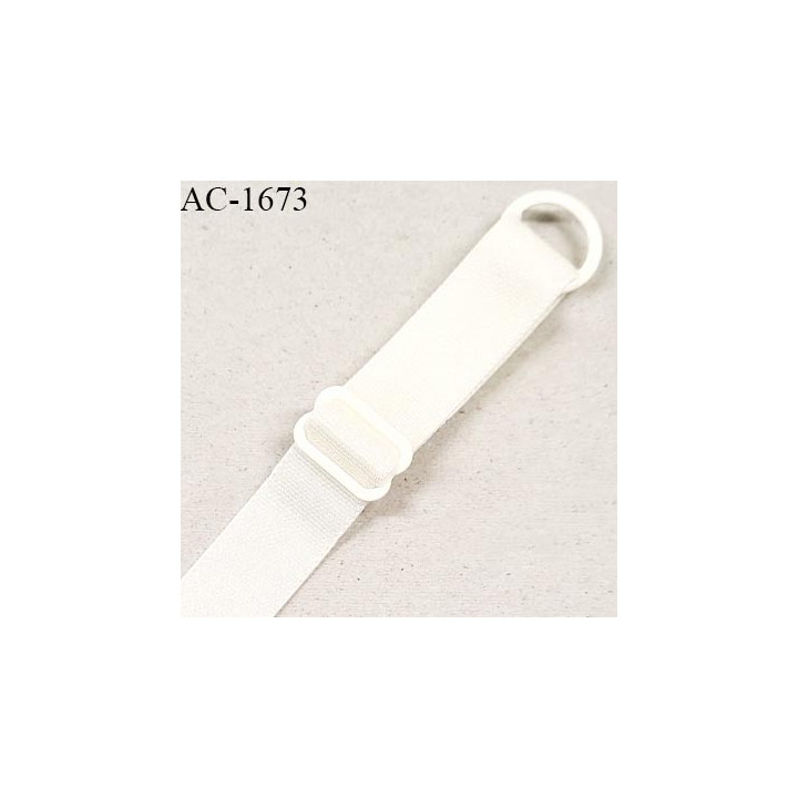 Bretelle lingerie SG 15 mm très haut de gamme couleur nacre avec 1 barrette et 1 anneau largeur 15 mm prix à l'unité