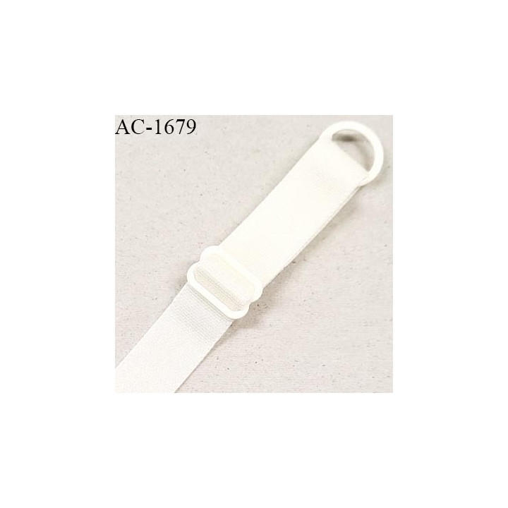 Bretelle lingerie SG 10 mm très haut de gamme couleur nacre avec 1 barrette et 1 anneau longueur 16 cm prix à l'unité