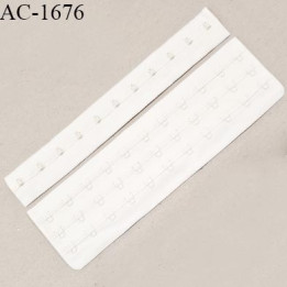 Bande Agrafe 21 cm haut de gamme pour soutien gorge 3 rangés 11 crochets couleur naturel ou opale prix à l'unité