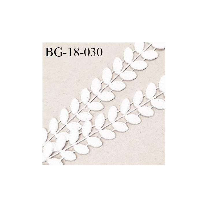 Galon ruban 18 mm couleur blanc largeur 18 mm prix au mètre