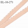 Elastique lingerie 10 mm picot haut de gamme couleur champagne largeur 10 mm élasticité +170% prix au mètre