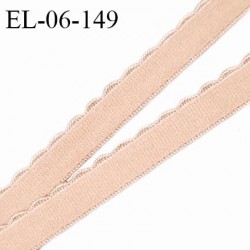 Elastique picot 6 mm lingerie haut de gamme couleur champagne largeur 6 mm fabriqué pour une grande marque prix au mètre