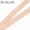 Elastique picot 6 mm lingerie haut de gamme couleur champagne largeur 6 mm fabriqué pour une grande marque prix au mètre