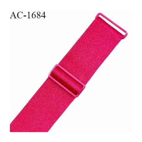 Bretelle lingerie SG 10 mm très haut de gamme couleur framboise avec 2 barrettes largeur 10 mm longueur 16 cm prix à l'unité
