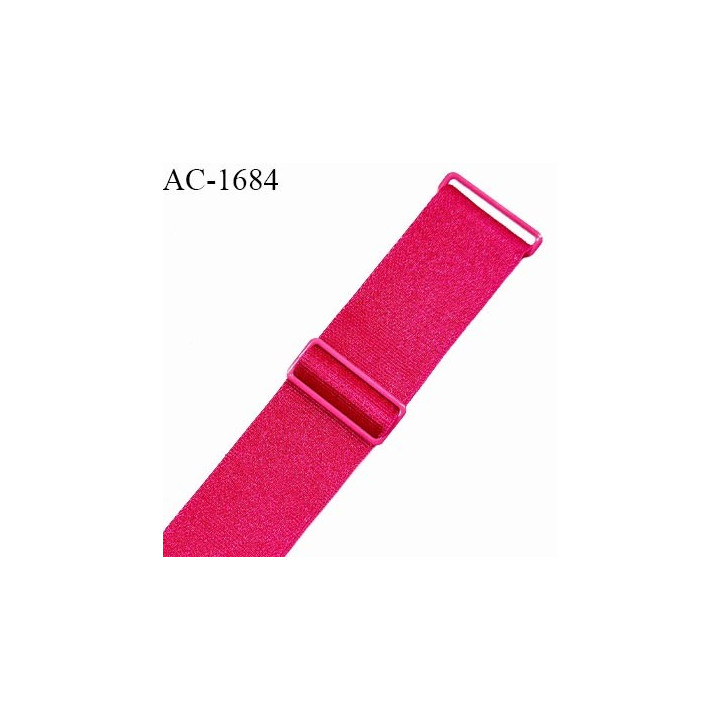 Bretelle lingerie SG 10 mm très haut de gamme couleur framboise avec 2 barrettes largeur 10 mm longueur 16 cm prix à l'unité