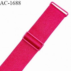 Bretelle lingerie SG 20 mm très haut de gamme couleur framboise avec 2 barrettes largeur 20 mm longueur 16 cm prix à l'unité