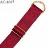 Bretelle lingerie SG 20 mm très haut de gamme couleur rouge rubis avec 1 barrette et 1 anneau longueur 16 cm prix à l'unité