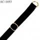 Bretelle lingerie SG 10 mm très haut de gamme couleur noir avec 1 barrette et 1 anneau couleur or longueur 30 cm prix à l'unité