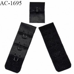 Agrafe 20 mm attache SG haut de gamme couleur noir 3 rangées 1 crochet largeur 20 mm hauteur 55 mm prix à l'unité