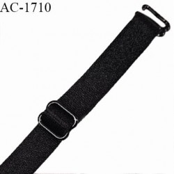 Bretelle lingerie SG 20 mm très haut de gamme couleur noir avec 1 barrette 1 crochet longueur 15 cm prix à l'unité