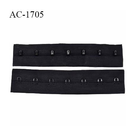 Bande Agrafe 13.5 cm haut de gamme pour soutien gorge 1 rangée 7 crochets largeur 13.5 cm couleur noir prix à l'unité