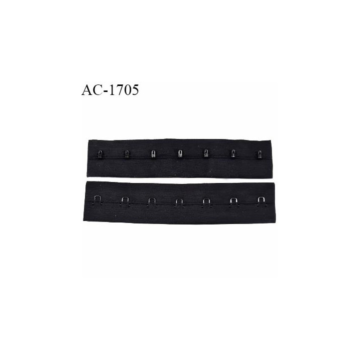 Bande Agrafe 13.5 cm haut de gamme pour soutien gorge 1 rangée 7 crochets largeur 13.5 cm couleur noir prix à l'unité