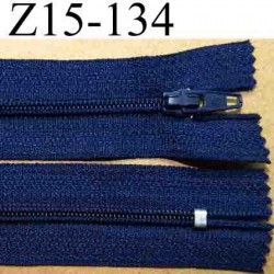 fermeture éclair longueur 15 cm couleur bleu non séparable largeur 2.5 cm zip nylon largeur de la glissière zip 4 mm