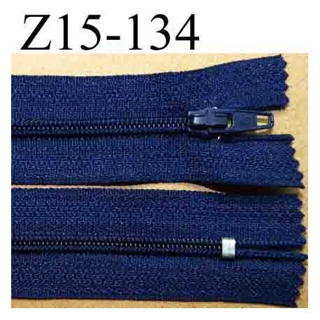 fermeture éclair longueur 15 cm couleur bleu non séparable largeur 2.5 cm zip nylon largeur de la glissière zip 4 mm