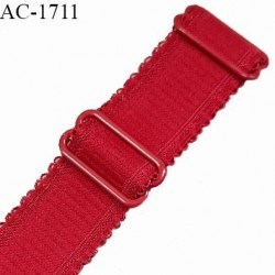 Bretelle picot lingerie SG 24 mm très haut de gamme couleur rouge fusion avec 2 barrettes longueur 30 cm prix à l'unité