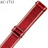 Bretelle lingerie SG 16 mm très haut de gamme couleur rubis avec 2 barrettes largeur 16 mm longueur 35 cm prix à l'unité