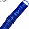 Bretelle lingerie SG 19 mm très haut de gamme couleur bleu avec 1 barrette et 1 anneau longueur 30 cm prix à l'unité