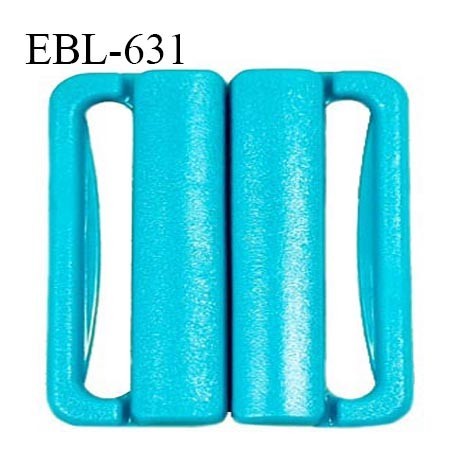 Boucle clip 20 mm attache réglette pvc spécial maillot de bain couleur bleu vert intérieur 20 mm haut de gamme prix à l'unité