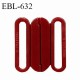 Boucle clip 15 mm attache réglette pvc spécial maillot de bain couleur ocre rouge intérieur 15 mm haut de gamme prix à l'unité