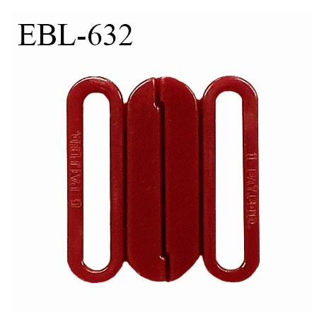 Boucle clip 15 mm attache réglette pvc spécial maillot de bain couleur ocre rouge intérieur 15 mm haut de gamme prix à l'unité