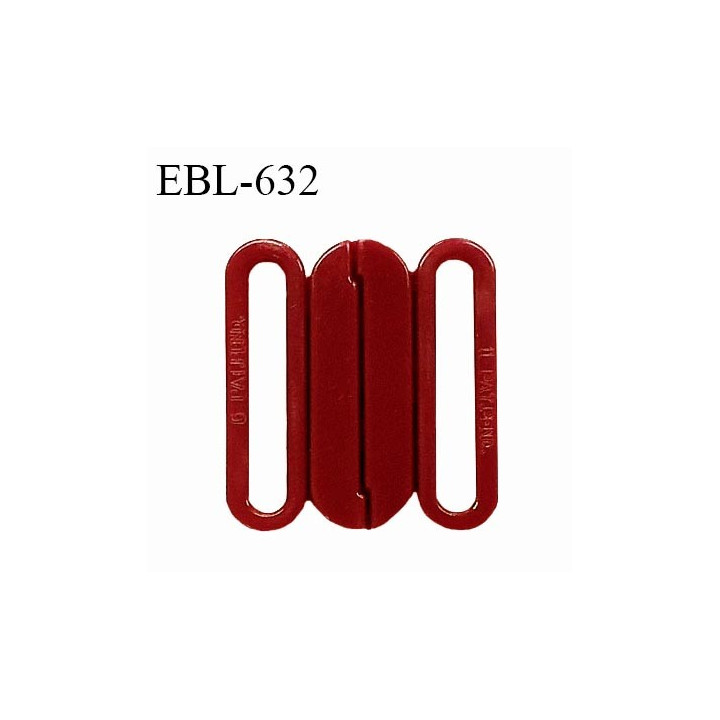 Boucle clip 15 mm attache réglette pvc spécial maillot de bain couleur ocre rouge intérieur 15 mm haut de gamme prix à l'unité