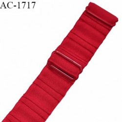 Bretelle picot lingerie SG 16 mm très haut de gamme couleur rouge flamboyant avec 2 barrettes longueur 30 cm prix à l'unité