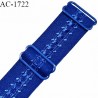 Bretelle lingerie SG 24 mm très haut de gamme couleur bleu avec 2 barrettes longueur 30 cm prix à l'unité