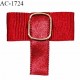 Noeud lingerie 20 mm haut de gamme satin couleur rouge rubis largeur 35 mm hauteur 35 mm prix à l'unité