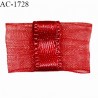 Noeud lingerie 20 mm haut de gamme en mousseline mate et centre satin couleur rouge rubis prix à l'unité