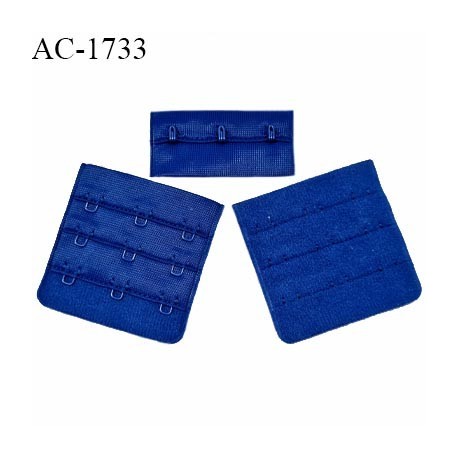 Agrafe 57 mm attache SG haut de gamme couleur nuit bleue 3 rangées 3 crochets largeur 57 mm hauteur 55 mm prix à l'unité