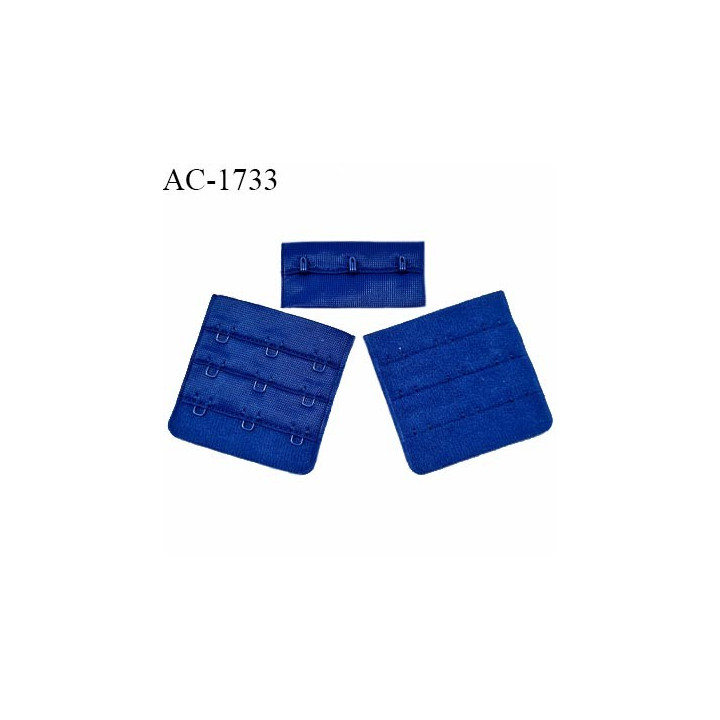 Agrafe 57 mm attache SG haut de gamme couleur nuit bleue 3 rangées 3 crochets largeur 57 mm hauteur 55 mm prix à l'unité