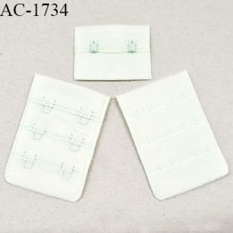 Agrafe 57 mm attache SG haut de gamme couleur vert pistache clair 3 rangées 2 crochets largeur 38 mm prix à l'unité