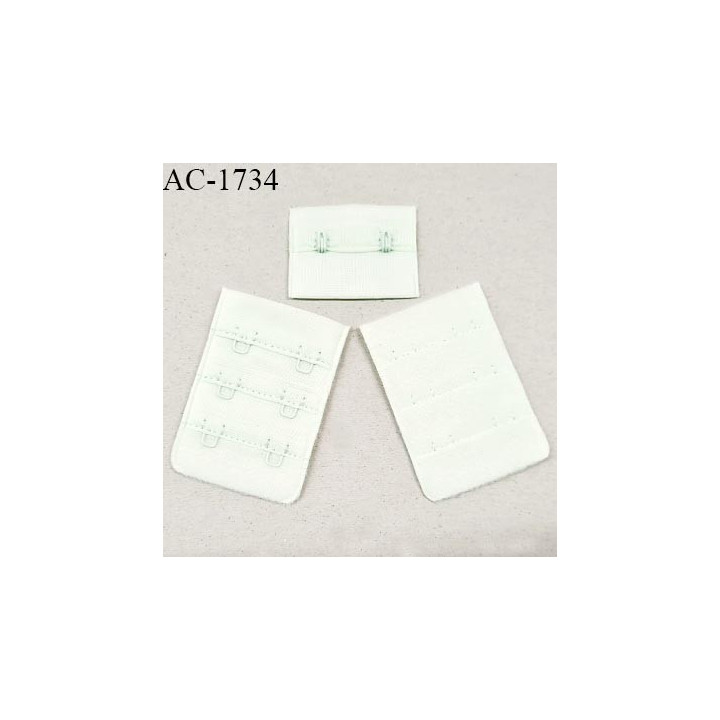 Agrafe 57 mm attache SG haut de gamme couleur vert pistache clair 3 rangées 2 crochets largeur 38 mm prix à l'unité