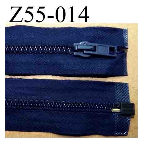 fermeture éclair longueur 55 cm couleur bleu marine séparable largeur 3.2 cm zip glissière nylon largeur 6 mm