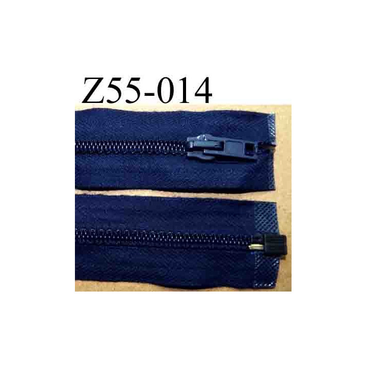 fermeture éclair longueur 55 cm couleur bleu marine séparable largeur 3.2 cm zip glissière nylon largeur 6 mm