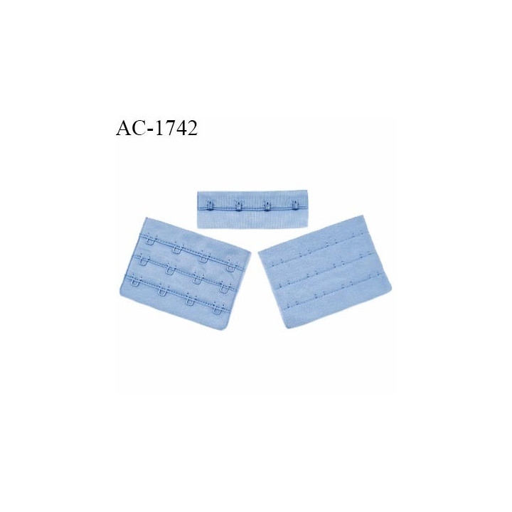 Agrafe 76 mm attache SG haut de gamme couleur bleu horizon 3 rangées 4 crochets largeur 76 mm hauteur 55 mm prix à l'unité