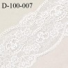 Dentelle brodée 100 mm haut de gamme extensible couleur blanc largeur 100 mm prix au mètre