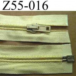 fermeture éclair longueur 55 cm couleur jaune clair séparable largeur 3.2 cm zip glissière nylon largeur 6 mm