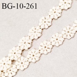 Galon ruban guipure haut de gamme couleur perle ivoire largeur 10 mm prix au mètre