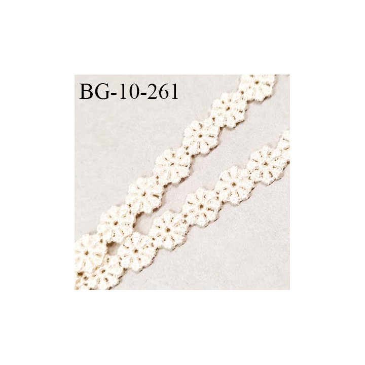 Galon ruban guipure haut de gamme couleur perle ivoire largeur 10 mm prix au mètre