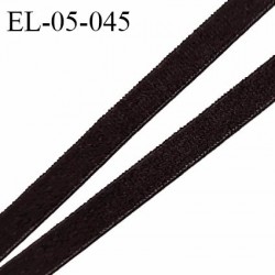 Elastique 5 mm lingerie couleur marron foncé ou wenge élastique très doux au toucher style velours prix au mètre
