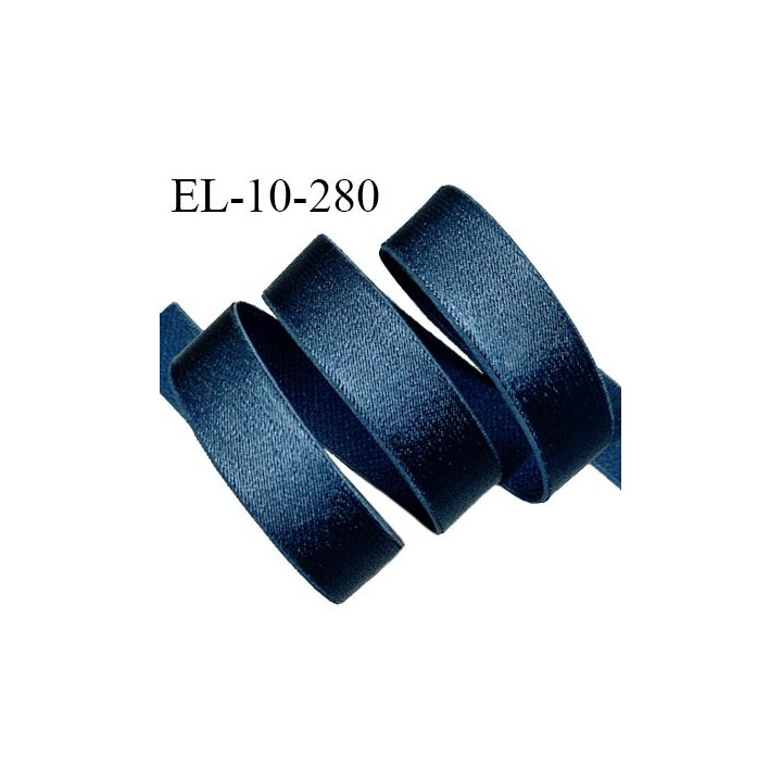 Elastique lingerie 10 mm haut de gamme couleur bleu brillant bonne élasticité allongement +60%  largeur 10 mm prix au mètre