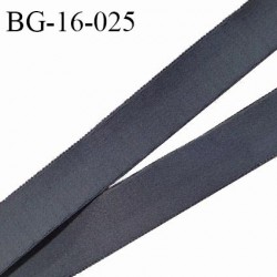 Devant bretelle 16 mm en polyamide attache bretelle rigide pour anneaux couleur gris foncé haut de gamme prix au mètre