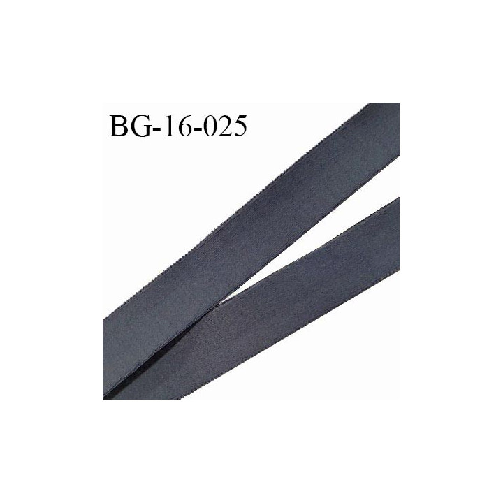 Devant bretelle 16 mm en polyamide attache bretelle rigide pour anneaux couleur gris foncé haut de gamme prix au mètre