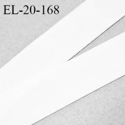 Elastique lingerie 20 mm couleur blanc haut de gamme très doux au toucher prix au mètre