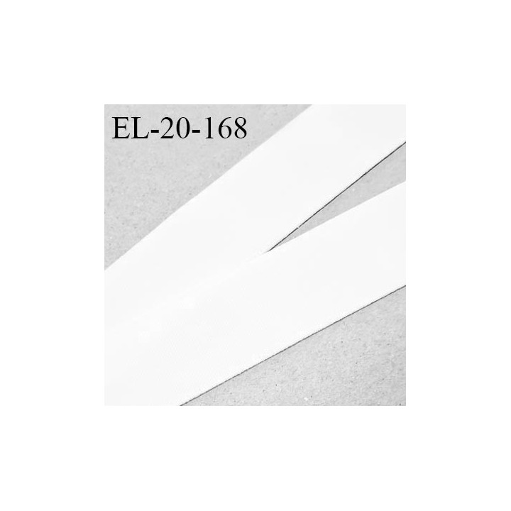 Elastique lingerie 20 mm couleur blanc haut de gamme très doux au toucher prix au mètre